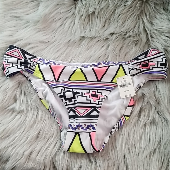NWT Pink VS Multicolor Bikini Bottom XS - Picture 1 of 3